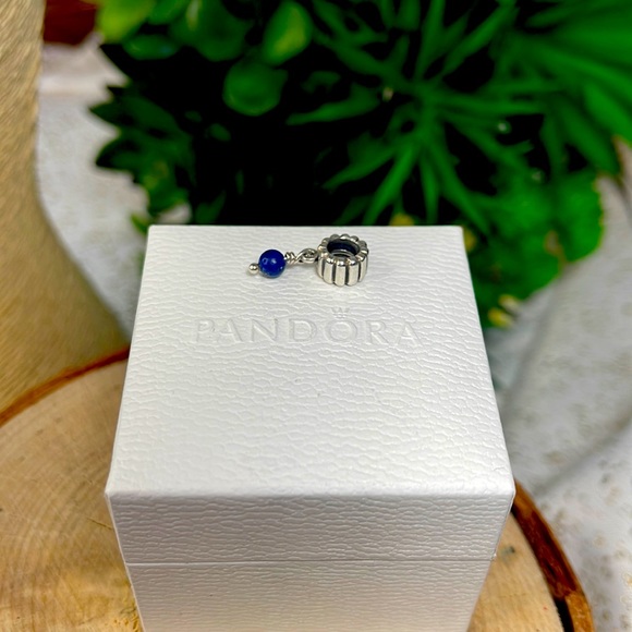 Pandora bracelet charm Sterling silver September lapis lazuli 925 ale - Picture 3 of 6